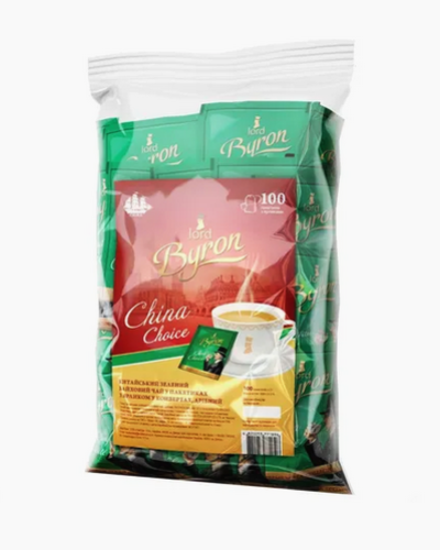 Чай пакетований Lord Byron China Choice Лорд Байрон Зелений 100пак по 2гр з/ярл в конвертах