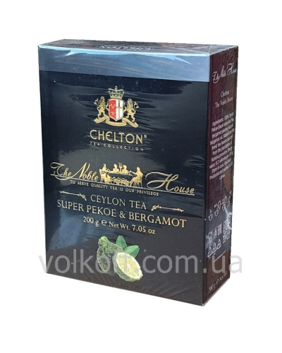 Чай листовий Chelton The Noble House Bergamot Челтон Благородний Будинок Пекоє з Бергамотом 200гр