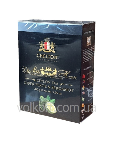 Чай листовий Chelton The Noble House Bergamot Челтон Благородний Будинок Пекоє з Бергамотом 200гр