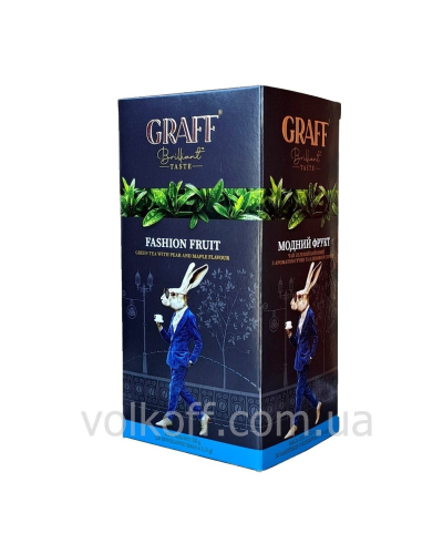 Чай пакетований Graff Fashion Fruit Графф Модний Фрукт Зелений 20пак по 1,5гр з ярл в конверті