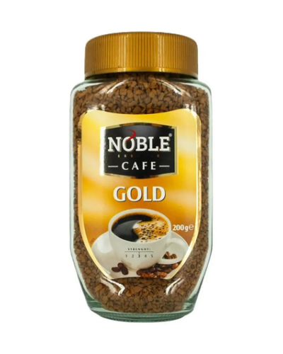 Кава розчинна Noble Gold Нобль Голд 200гр скло