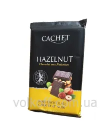 Шоколад CACHET Hazelnut Dark 54% какао Кашет Чорний Фундук 300гр Бельгія