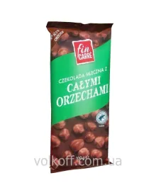 Шоколад Молочний Fin Carre Whole Nut Milk 32% Фін Карре Цілісний Фундук 100гр
