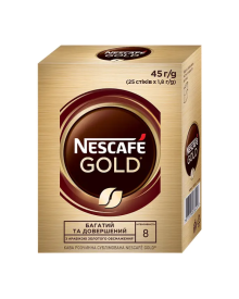 Кава розчинна Nescafe Gold Нескафе Голд 25стік*1,8гр