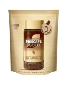 Кава розчинна Nescafe Gold Нескафе Голд 200гр пакет