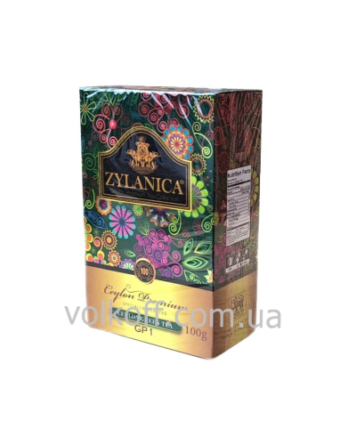 Чай листовий Zylanica GP1 Green Tea Зиланіка ГанПаудер 100гр
